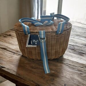 Roller Rabbit x Target Woven Picnic Basket NWT